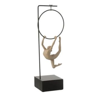 Gymnaste Cerceau sur Socle "Alpha" 48cm Beige & Noir