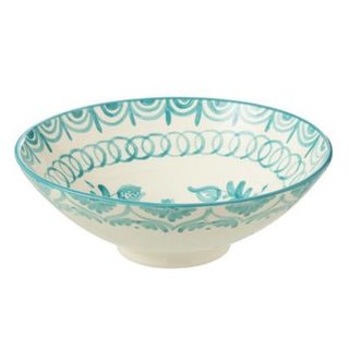 Saladier en Céramique "Granada" 40cm Bleu Aqua