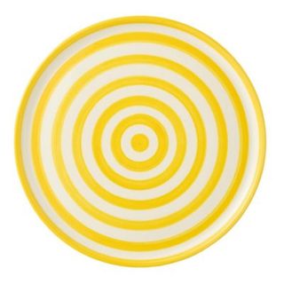 Assiette de Présentation en Céramique "Granada Rayure" 34cm Jaune