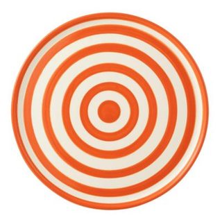 Assiette de Présentation en Céramique "Granada Rayure" 34cm Orange