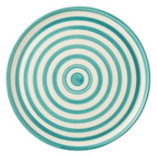Assiette de Présentation en Céramique "Granada Rayure" 34cm Bleu Aqua