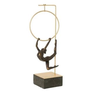 Gymnaste Cerceau sur Socle "Alpha" 48cm Doré & Noir