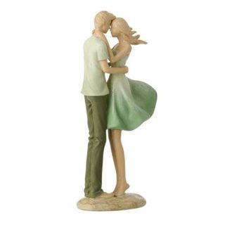 Statuette Déco Couple "Matcha" 25cm Vert