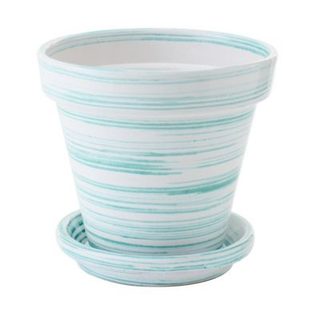 Cache-Pot Avec Soucoupe "Julio" 27cm Vert Menthe