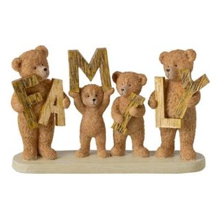Statuette Déco Ours "Family" 22cm Camel