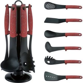 Set d'ustensiles de cuisine 7 pièces Rouge Royalty Line RLU06