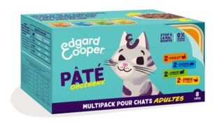 Edgar & cooper multipack pâté pour chat adulte 8x85g