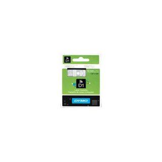 Dymo Schriftband Clear White 45020 (S0720600)
