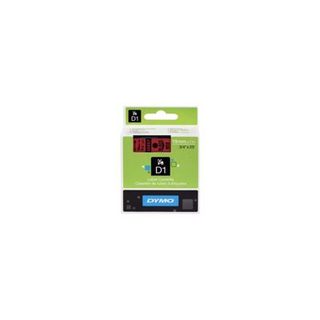 Cassette etiquette DYMO D1 45807 19 mm x 7 m rouge impression noire