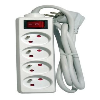 Multiprise 4x16A + interrupteur - 1,5 m - blanc - Chacon
