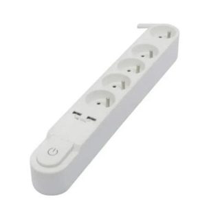 Multiprise Design 5x16A + 2xUSB 3m - blanc - Chacon