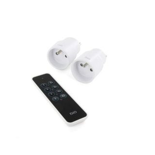 Set 2 prises avec télécommande - blanc - DiO