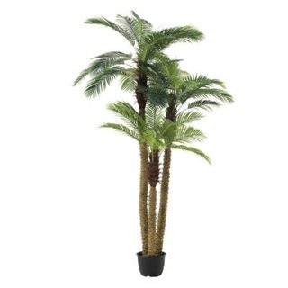 Plante Artificielle en Pot "3 Palmiers" 300cm Vert