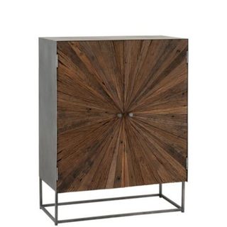 Armoire  2 portes en bois et métal  - SHINE