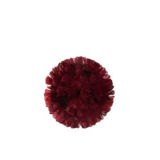 Rond décoratif en Plumes Bordeaux 39x2x39 cm