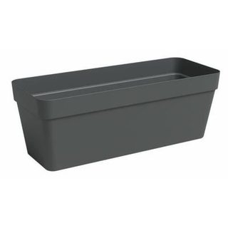 Jardinière CAPRI - Plastique - Anthracite - Rectangulaire - L49,9 x P20 x H18,1cm - ARTEVASI
