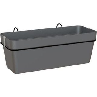 Jardinière balcon CAPRI RE - Plastique - Anthracite - Rectangulaire - 50,2 x 28,5 x h20 cm - ARTEVASI
