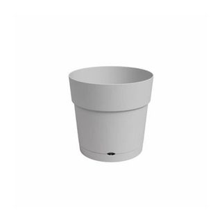 Pot a fleurs et plantes rond CAPRI LARGE - Plastique - Réservoir d'eau - diametre 30 cm - Gris clair - ARTEVASI