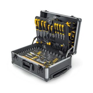 Mallette à Outils Valise et Trolley 137 Outils Servante sur roues Douilles, Cliquets, Clés, Tournevis, Pinces, Marteau VITO