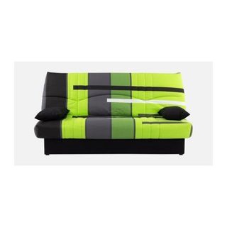 Conforteam - Banquette clic-clac - 3 places - Coton piste vert - 190 x 92 x 96 cm
