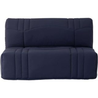 Canapé convertible Conforteam BZ Dream bleu foncé 140x190 cm coton
