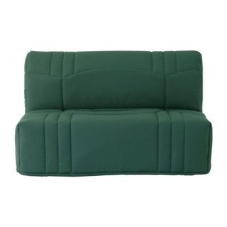Banquette 2 places BZ DREAM - Tissu 100% Coton vert foret - Couchage 140x190 cm - L145 x P100 x H90 cm