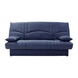 Clic clac 3 places THELMA - Tissu Soro bleu foncé - Couchage 125x190 cm - L190 x P92 x H96 cm
