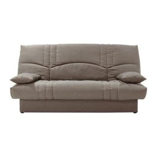Clic clac 3 places THELMA - Tissu Soro taupe - Couchage 125x190 cm - L190 x P92 x H96 cm