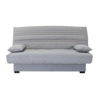 Banquette clic clac 3 places - Tissu gris clair - L199 x P96 x H103 cm - CHLoe