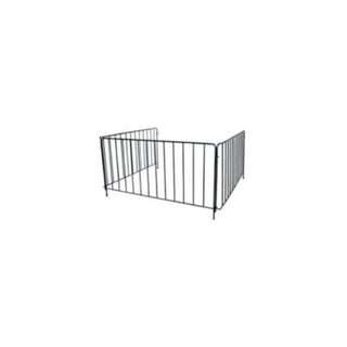 Barriere de securite cheminee Aduro 3 panneaux 110 x 110 x 60 cm metal noir laque