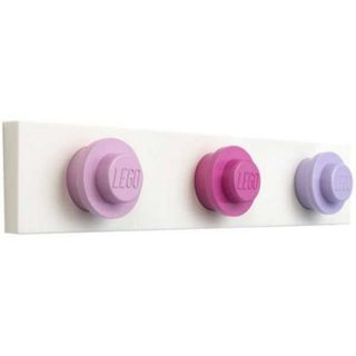 Porte Manteau 3 Patères en forme de LEGO - Rose