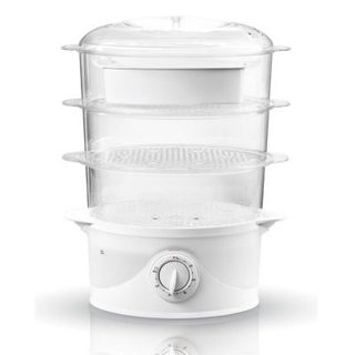 Cuiseur vapeur Puissance de 800 W. - 9L - Trois réservoirs de vapeur Steam Turbo transparents - Adler AD 633