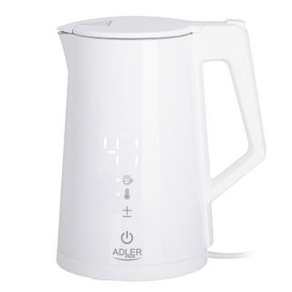Adler AD 1345W - Bouilloire électrique Blanche avec affichage LED et régulation de température 1,7 L STRIX