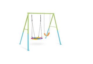 Intex Portique pour enfants 2 agrès balançoire + nid d'oiseau