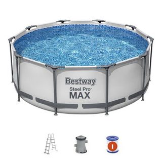 Piscine Demontable Hors sol Tubulaire Bestway Steel Pro Max 305x100 cm Epurateur a Cartouche 1.249 L/H Echelle