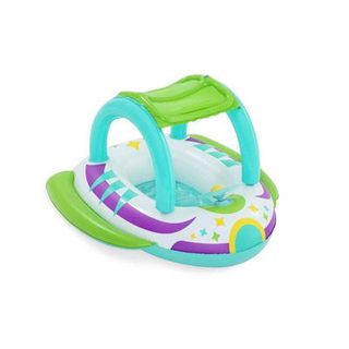 Bestway Bateau Gonflable Vaisseau Spatial 98x95x61 cm Toiture Protecteur Solaire et Volant avec Son a partir de 3 Ans