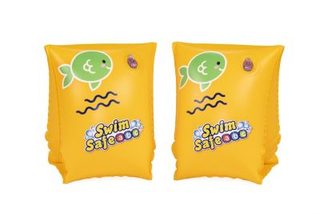 Bestway Brassard de natation pour enfant de 3 à 6 ans l.25 x l.15 cm jaune vendu par 2