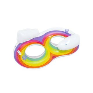Bestway Bouée double 2 personnes 186 x 116 cm Rainbow Dreams