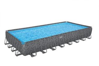 Bestway Piscine hors-sol rectangulaire Power Steel 56474, 732 x 366 x 132 cm
