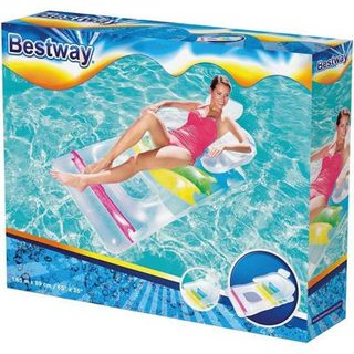 Matelas Gonflable Bestway BEY43011 165 x 89 cm Transparent multicolore