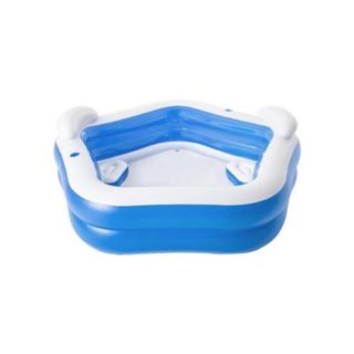 Piscine gonflable Bestway Family Fun pentagonale 575 L 2 anneaux et porte gobelets