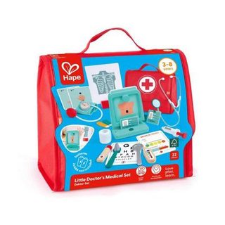 Kit du petit docteur Hape 22 pieces mallette rouge 26x21x7 cm