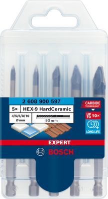 Bosch Foret pour carrelage vendu par 5 HEX-9 Expert