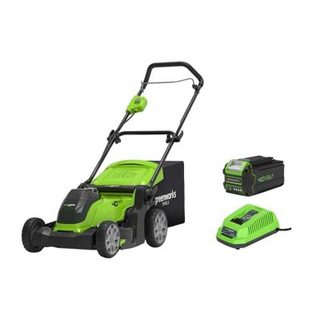 Tondeuse à gazon poussée 41cm 40V GREENWORKS - Batterie 4.0 Ah - Chargeur - G40LM41K4