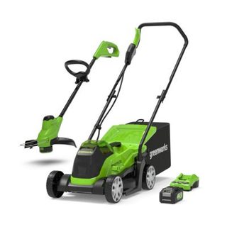 Tondeuse + Coupe-bordure 24V GREENWORKS - Batterie 4,0Ah - Chargeur - GD24LM33LT25K4