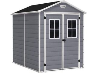 Abri jardin résine "Premium 86 DD"  4,40m²  186 x 237 x 227 cm GrisBlanc