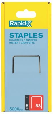 Agrafe vendue par 5000 Rapid N°53/6 longueur 6 mm galvanisée