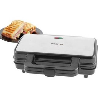 EMERIO ST-109562 Appareil à croque-monsieur 2 tranches acier inoxydable et noir
