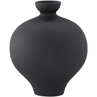Vase en grès Rellis 6x24 cm - Noir