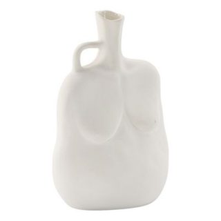 Vase Buste en Céramique "Conta" 25cm Blanc Cassé